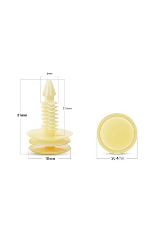 Mufunye Gm 10153057 Nylon Kapı Panel Klampları, Beyaz, 25 Adet - Otomobil İç Panel Sabitleyici, Tekrarlı Kullanım, Güçlü Tutma