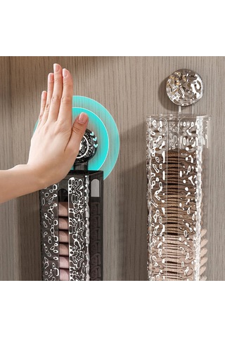 Şeffaf Gri Küçük İç Çamaşırı Saklama Kutusu, Çekmece Tipi Duvara Monte Renkli