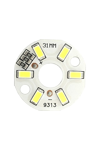 5730 5v 3w 31mm Beyaz Led Modül Aluminyum Pcb 6 Led Lamba Aydınlatma Işık