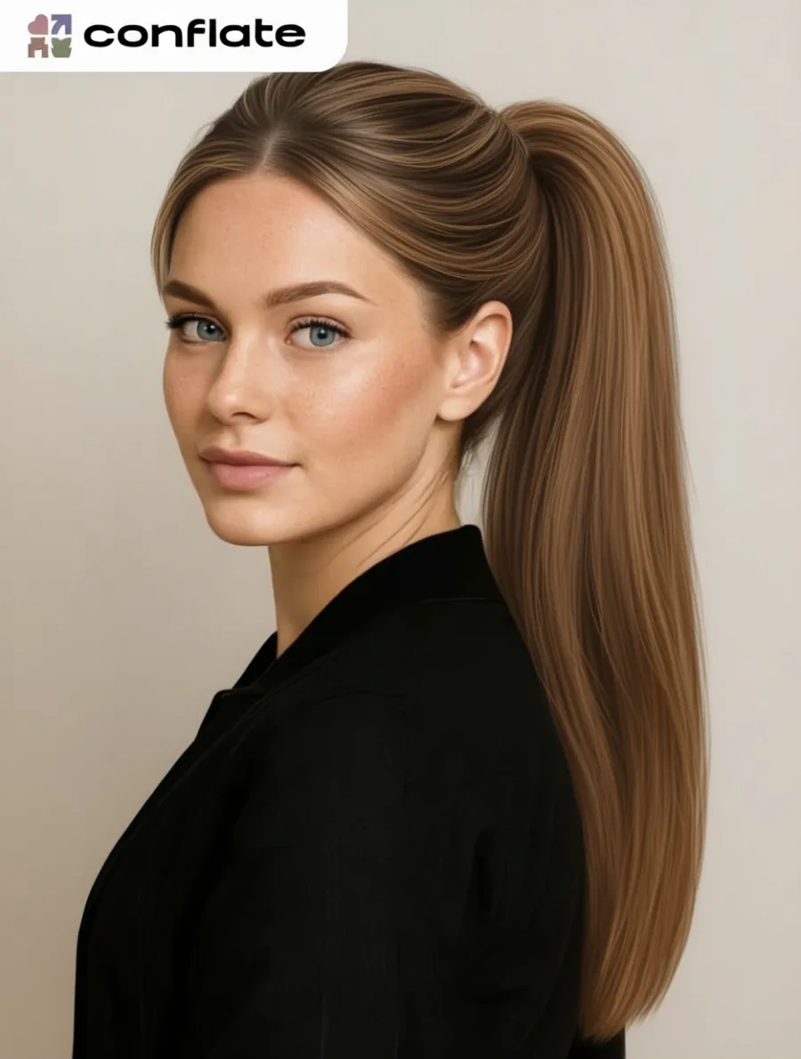 Conflate Lastikli Saç Takma Pony Tokuşu 432623041 Açık Kumral