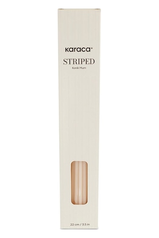 Karaca Striped Konik Mum Bej