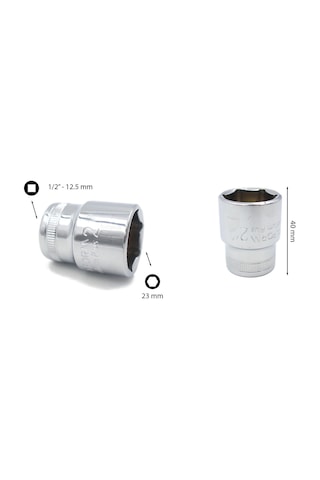 Ceta Form 23 mm 1/2” 6 Köşe Lokma Anahtar C22-H23