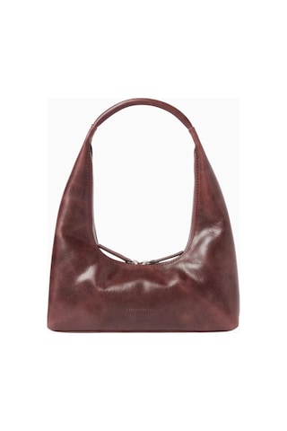 Marge Sherwood Small Hobo Omuz Çantası, Yıkamalı Bordo Deri Ve Zarif Minimalist Tasarım