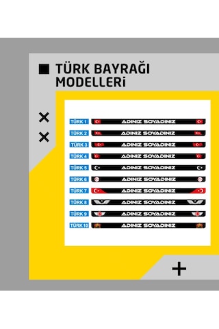 Kişiye Özel Plakalık 2 Adet + Numaratik Numaratör