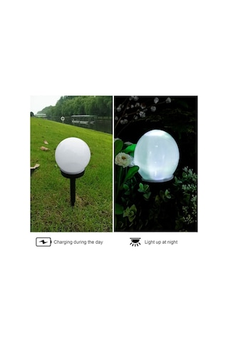 Tongxida 2 Adet Güneş Enerjili Led Çimen Lambası - Çevresel, Su Geçirmez, Bahçe/çatı İçin Beyaz Işık, 8-10 Saat Süre