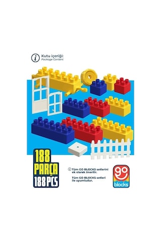 Go Blocks 188 Parça Saklama Kutulu Yapı İnşa Seti Yapı Blok Seti