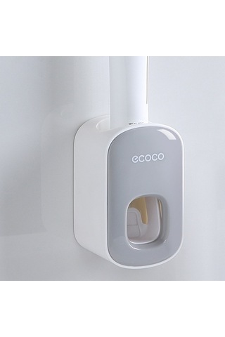 Bosphorusboutique02 Ecoco Duvara Monte Otomatik Diş Macunu Dispenseri Gri, Çocuklar Ve Yetişkinler İçin Otomatik Sıkma Diğer