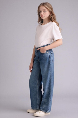 Defacto Kız Çocuk Straight Wide Jean Pantolon G7740a826spnm34 Mavi-nm34