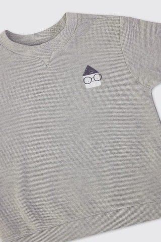 Panço Erkek Bebek Yakası Düğmeli Gri-melanj Sweatshirt
