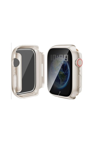 Apple Uyumlu Watch Series 7 8 9 45mm Hayalet Pc Sert Kasa Ekran Koruycu 360 Güvenli Koruma