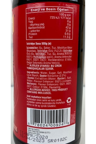 Amoy İstiridye Sosu 555 G