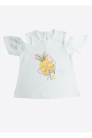 KitiKate Organik Juice T-shirt Beyaz