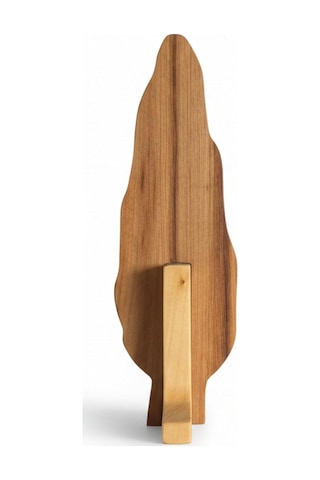 Simdale Wood İsimli Dekoratif Ahşap Selvi Ağacı - Modüler Kaideli