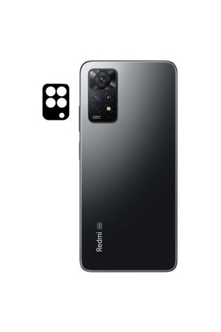 Xiaomi Redmi Note 11 Pro 5G Zore 3D Kamera Camı Koruyucu Siyah