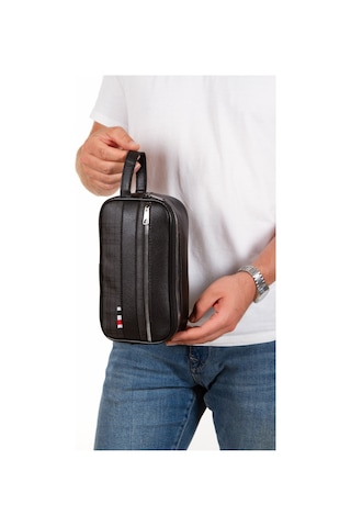 Newish Polo Erkek Mekanizmalı Kartlık Cüzdan Ve Portföy Clutch Günlük El Çantası New174 Siyah - Siyah