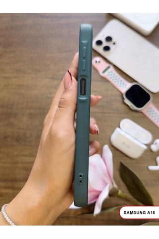 Samsung Galaxy A16 Uyumlu Kamera Korumalı Darbeye Dayanıklı Renk Atmayan Keep Silikon Kılıf Haki