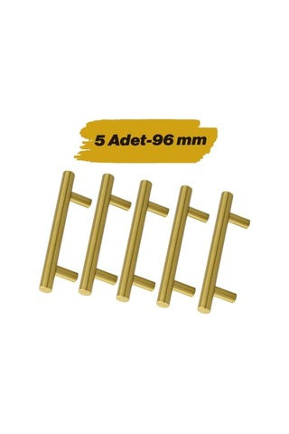 Mobilya Mutfak Çekmece Dolap Dolabı Kulbu Kulpu Kulpları 96 Mm - 9.6 Cm Gold Altın Metal 5 Adet Çok Renkli