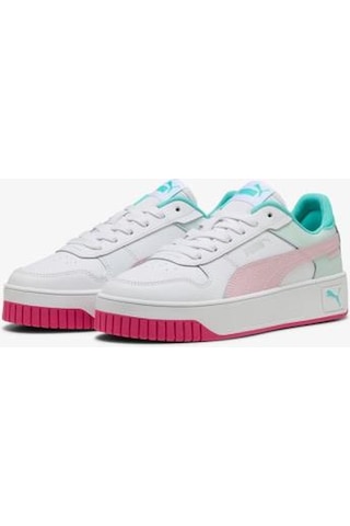 Puma Carina Street Jr 393846 16 Kadın Sneaker Ayakkabı Beyaz Pembe 36-40 Beyaz - Pembe