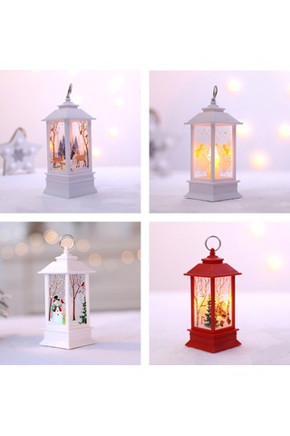 Folinda Küçük Beyaz Kar Tanrısı Simülasyon Alev Led Lambası - Noel Partisi Dekorasyonu Masaüstü Süs - Güvenli Düşük Enerji Tüketimi Diğer