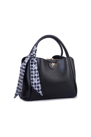 Nas Bag Fularlı Mini Boy El Ve Çapraz Çanta Siyah Victoria