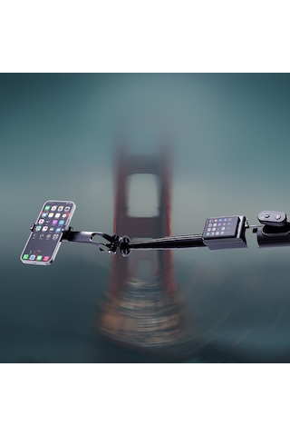 Lenyes Lph120 Uzaktan Kumandalı Çok Fonksiyonlu Sabitleyici Ekranlı Tripod Ve Selfie Çubuğu Siyah