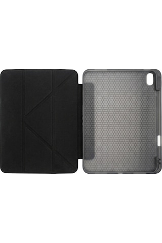 Ps Apple Uyumlu iPad Air 11 İnç M4 / M3 / M2 Tri Folding Standlı Kılıf - Siyah Kapaklı Kılıf