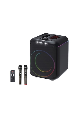 Konfulon F39 25w Sürücülü Rgb Işıklı 2 Adet Mikrofonlu Bluetooth 5.3 Kablosuz Hoparlör Siyah