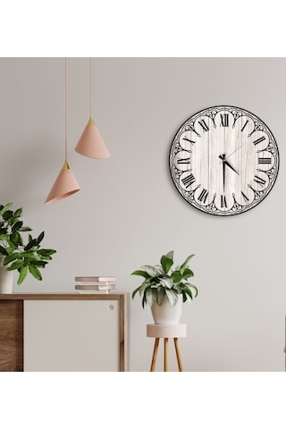 Bk Gift Dekoratif 45Cm Ahşap Duvar Saati-158