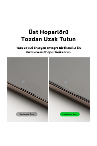 Safeus Tam Kaplayan Toz Filtreli Safir Ekran Koruyucu Cam , İphone X İle Uyumlu