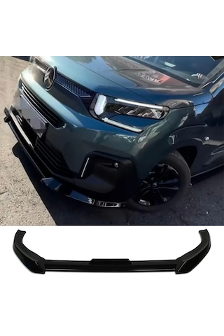 Citroen Berlingo Ön Lip Plastik Parlak Siyah Karlık-ön-ek-bodykit 2023 2024 2025