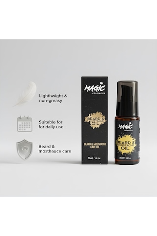Sakal Ve Bıyık Bakım Yağı 50 Ml Besleyici & Parlaklık Veren Formül Güçlendirici Ve Nemlendirici Serum Yumuşatır Ve Sağlıklı Görünüm Sağlar Beard Oil Tüm Sakal Tipleri