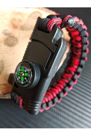 Paracord Cobra Survıval Bıçaklı Bileklik Çok Renkli