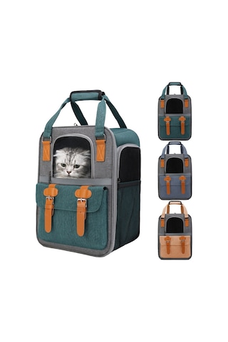 Cbtx Açık Taşınabilir Omuz Evcil Hayvan Sırt Çantası El Katlanabilir Nefes Alabilir Kedi Çantası Stil 6 Turuncu