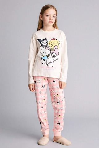 Defacto %100 Pamuklu Hello Kıtty 2'li Pijama Takımı Kız Çocuk H1070A826SP