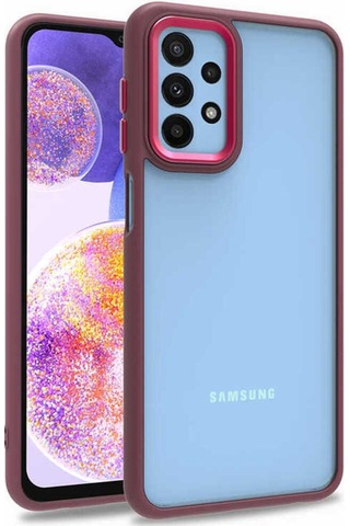 Galaxy A23 Kılıf Zore Flora Kapak Kırmızı