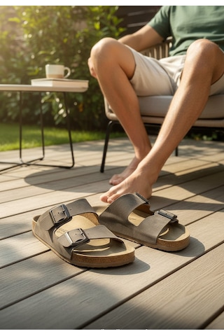 2236-look Life Unisex Çift Tokalı Ultra Hafif Havuz,plaj Ve Günlük Kullanıma Uygun Terlik Kum