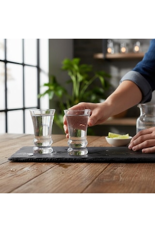 Cambu Borosilikat Kahve Yanı Su Bardağı 3'lü 200 Ml Şeffaf