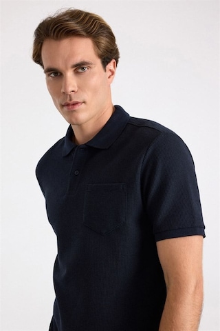Süvari Lacivert Regular Düz Baskısız Pike Düğmeli Polo Yaka Tişört Sts1014000002-m09