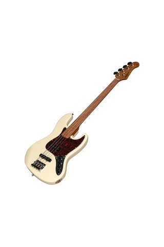 New Orleans Nja300fs Okoume Ağacı Vintage Bej Perdesiz Aktif Elektro Bass Gitar