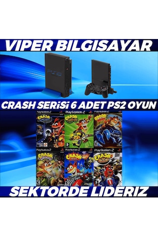 Muhteşem Crash Serisi 6 Adet Ps2 Oyun Açıklamayı Okuyunuz