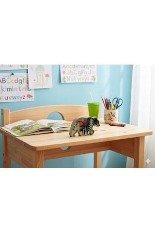 3d Katmanlı Ahşap Ayı Figürlü Dekoratif Masa Süsü Standart