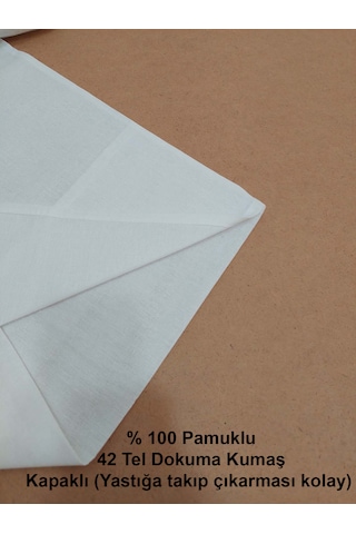 Otel Yastık Kılıfı Ekonomik Kapaklı Beyaz 50x70 Cm 12'li