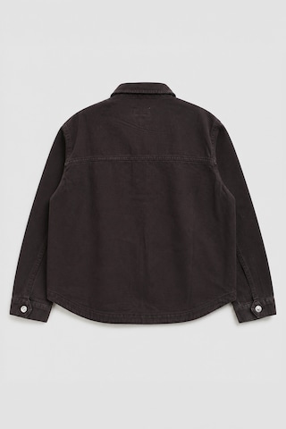 Kadın Gömlek Yaka Oversize Kahverengi Jean Ceket