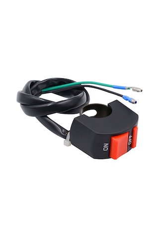 Shineyee Motorcycle Universal 12v Abs Çift Flash Anahtarı, 2.2-2.5cm Direksiyon Uyumlu, 65cm Tel, Far/kış Farı Açma-kapama, Kolay Kurulum Siyah-kırmızı