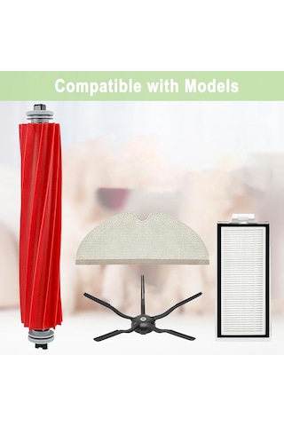 Sointeresting Roborock Q7 Q7+ Q7 Max Q7 Max+ Elektrikli Süpürge Yedek Parçaları Ana Fırça Hepa Filtre Yan Fırça Paspas Bezi