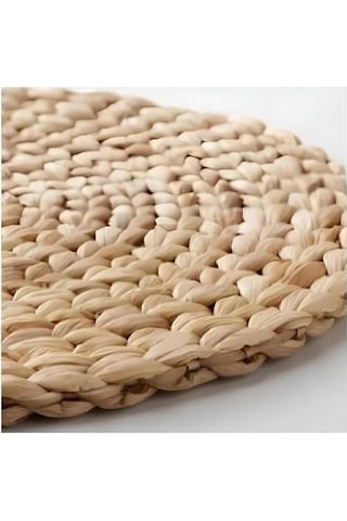 4 Lü Hasır Amerikan Servis Supla Örmet Ahşap