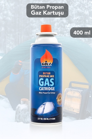 1 Adet Bütan Propan Gaz Kartuşu - Valfli Kartuş Kamp Ocağı Gazı 227 Gr Beyaz