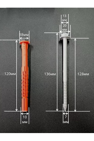 23 Bolta Krepez Cephe Ankrajı 10x120, Ejot Sdp-kb 10 Adet. 229424301