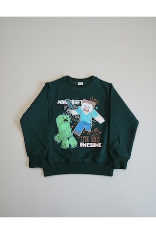 Minecraft Erkek Çocuk 2'li Alt Üst Takım Yeşil