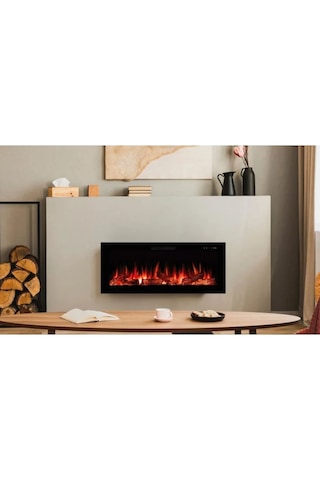 Masta 100 Elektrikli Şömine - Isıtıcısız, Cam Çerçeveli, Tek Renk